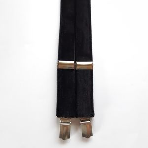 Black velvet suspenders